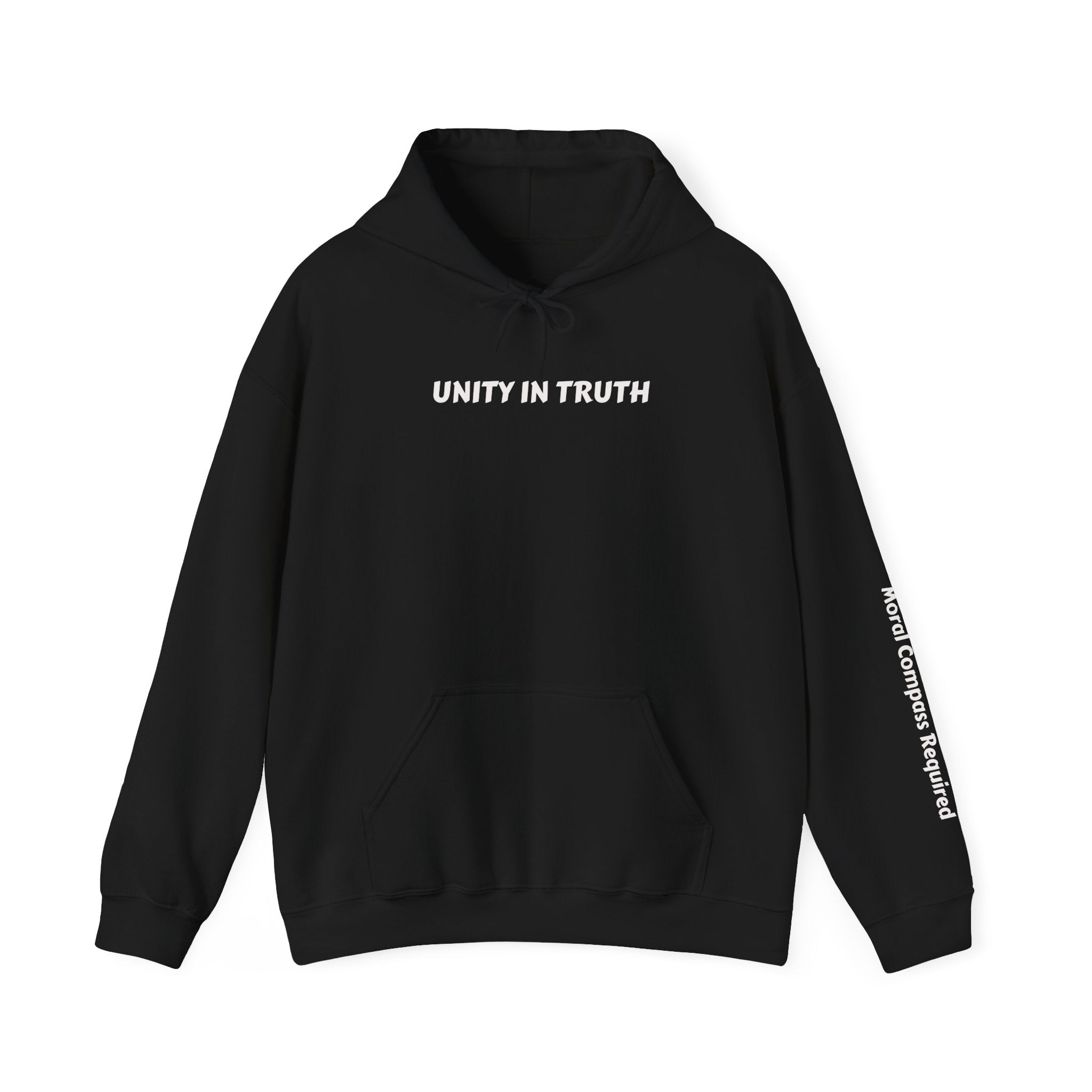 Unity In Truth Hoodie — Sleeve: Moral Compass Required