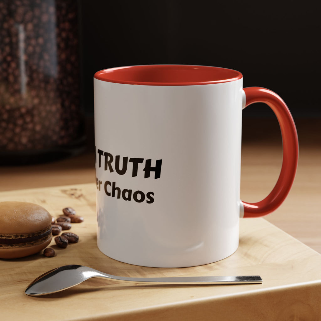 UNITY IN TRUTH: Accent Coffee Mug — Inspirational Black-Trim Ceramic Mug (11/15 oz)
