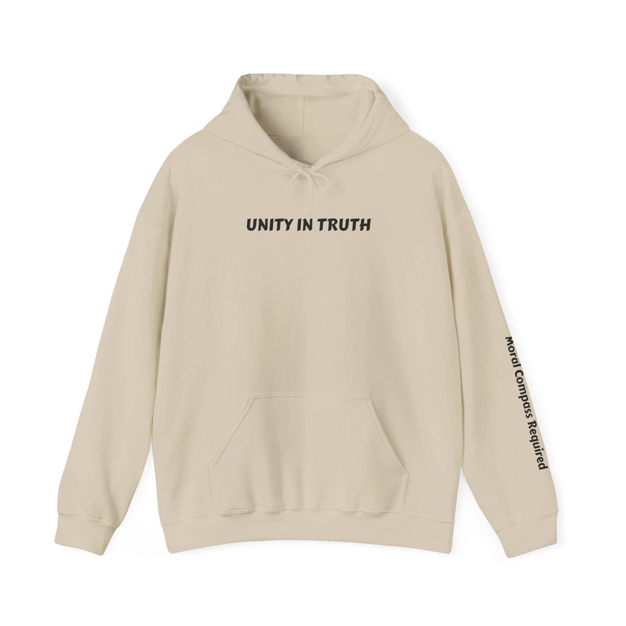 Unity In Truth Hoodie — Sleeve: Moral Compass Required